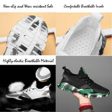 Men's Athletic Running Tennis Shoes Outdoor Sports Jogging Sneakers Walking Gym (Green US 7=EU 39) - Front View