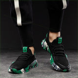 Men's Athletic Running Tennis Shoes Outdoor Sports Jogging Sneakers Walking Gym (Green US 8=EU 41) - Side View