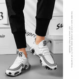 Men's Athletic Running Tennis Shoes Outdoor Sports Jogging Sneakers Walking Gym (White US 7=EU 39) - Side View