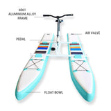 SUP Water Bike Water Bikes with Paddle Board Portable Waterbike - Top-Down View