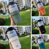 900ML Green Stainless Steel Travel Mug with Leak-proof 2-in-1 Straw and Sip Lid, Vacuum Insulated Coffee Mug for Car, Office, Perfect Gifts, Keeps Liquids Hot or Cold - Side View