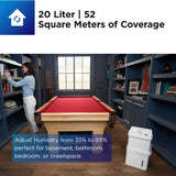 Midea Cube dehumidifier with smart wi-fi, 12L tank for up to 20L per day dehumidification MDDM20 - Close-Up Angle