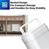 Midea Cube dehumidifier with smart wi-fi, 12L tank for up to 20L per day dehumidification MDDM20 - Low Angle