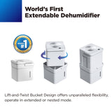 Midea Cube dehumidifier with smart wi-fi, 12L tank for up to 20L per day dehumidification MDDM20 - Side View