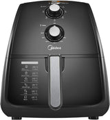 Midea 4L 1500W Multi-functional Air Fryer - Black - Side View