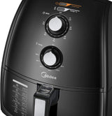 Midea 4L 1500W Multi-functional Air Fryer - Black - Top-Down View