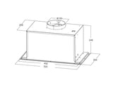 Undermount Rangehood 52cm - Side View