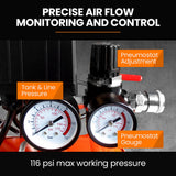 UNIMAC 24L 2.0HP Air Compressor, Direct Drive, 2 Couplers for Airtools Tyre Inflation, Portable, Electric