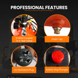 UNIMAC 24L 2.0HP Air Compressor, Direct Drive, 2 Couplers for Airtools Tyre Inflation, Portable, Electric - 45-Degree Angle
