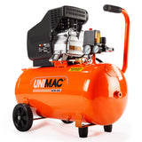 UNIMAC Portable Electric Air Compressor, 50L 3HP Direct Drive, Includes 5pc Air Tool Kit - Rear View