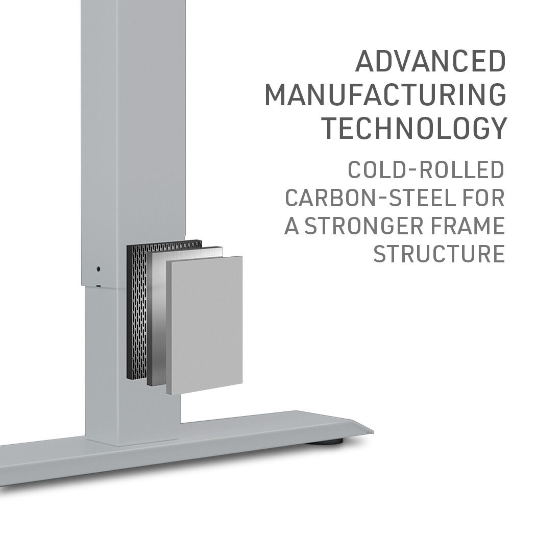 FORTIA Sit To Stand Up Standing Desk 160x75cm 72-118cm Electric Height Adjustable Ergonomically Curved Edge 50kg Rated Black/Silver Frame