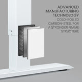 FORTIA 145W x 60D x 85D Dual-Motor 80kg Load Adjustable Sit-Stand Up L-Hand Sided Corner Desk - White/White Frame - Extra Image