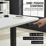 FORTIA Corner Standing Desk, 160x140cm, 72-118cm Sit to Stand Up Electric Height Adjustable, White Desktop/Black Frame - Extra Image