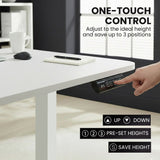 FORTIA Corner Standing Desk, 160x140cm, 72-118cm Sit to Stand Up Electric Height Adjustable, White Desktop/Silver Frame