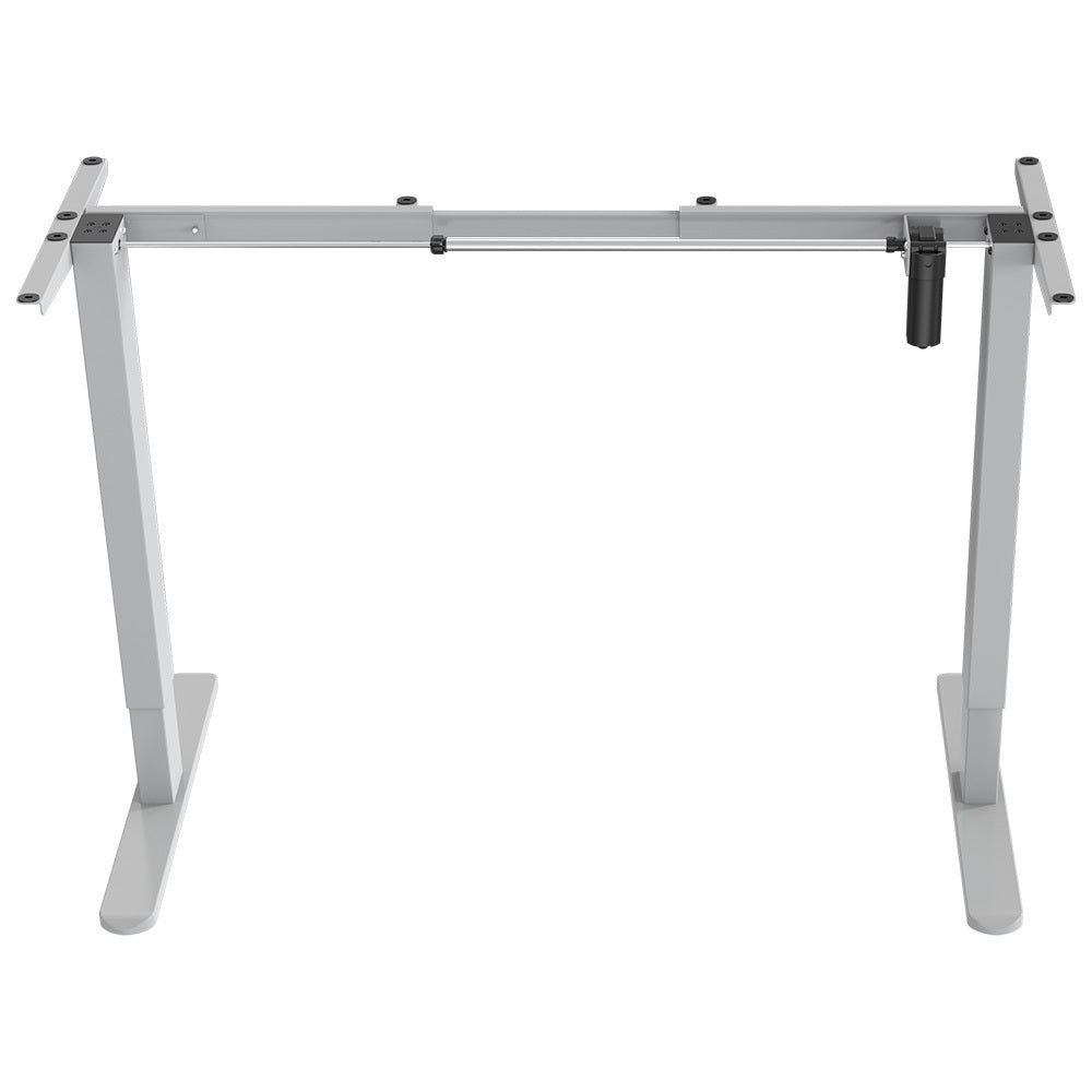 FORTIA Single Motor Sit/Stand Desk Frame 58 x 90-135cm 72-118cm Height Adjustable 70kg Load Silver
