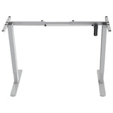 FORTIA Single Motor Sit/Stand Desk Frame 58 x 90-135cm 72-118cm Height Adjustable 70kg Load Silver