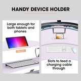 FORTIA Desk Riser 90cm Wide Adjustable Sit to Stand for Dual Monitor Keyboard Laptop White - Extra Image