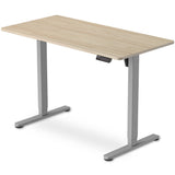 FORTIA Sit To Stand Standing Desk, 120x60cm, 72-118cm Electric Height Adjustable, Light Oak Style Desktop Silver Frame - Extra Image