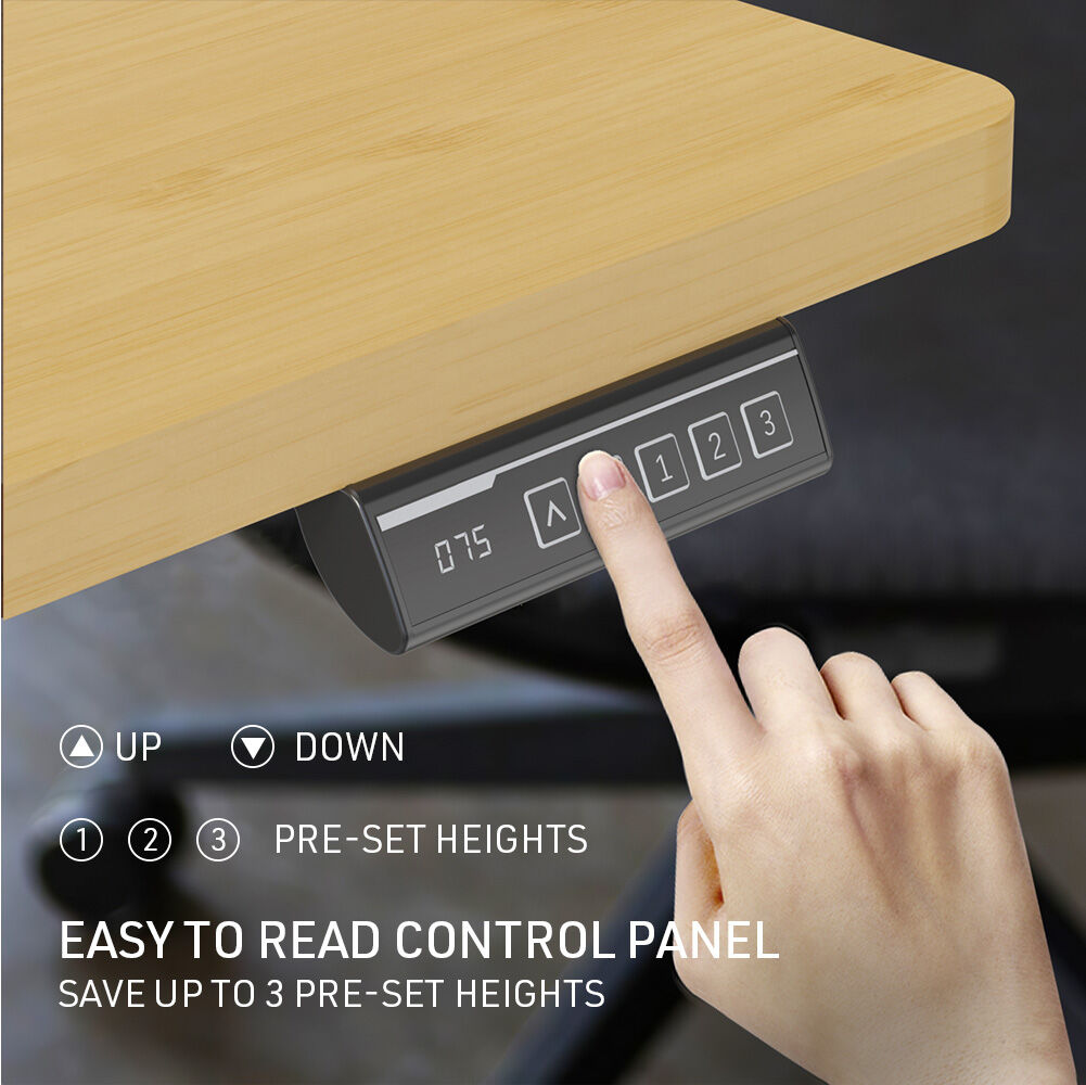 FORTIA Sit To Stand Up Standing Desk 120x60cm 72-118cm Electric Height Adjustable 40kg Rated White Oak Style/Silver Frame