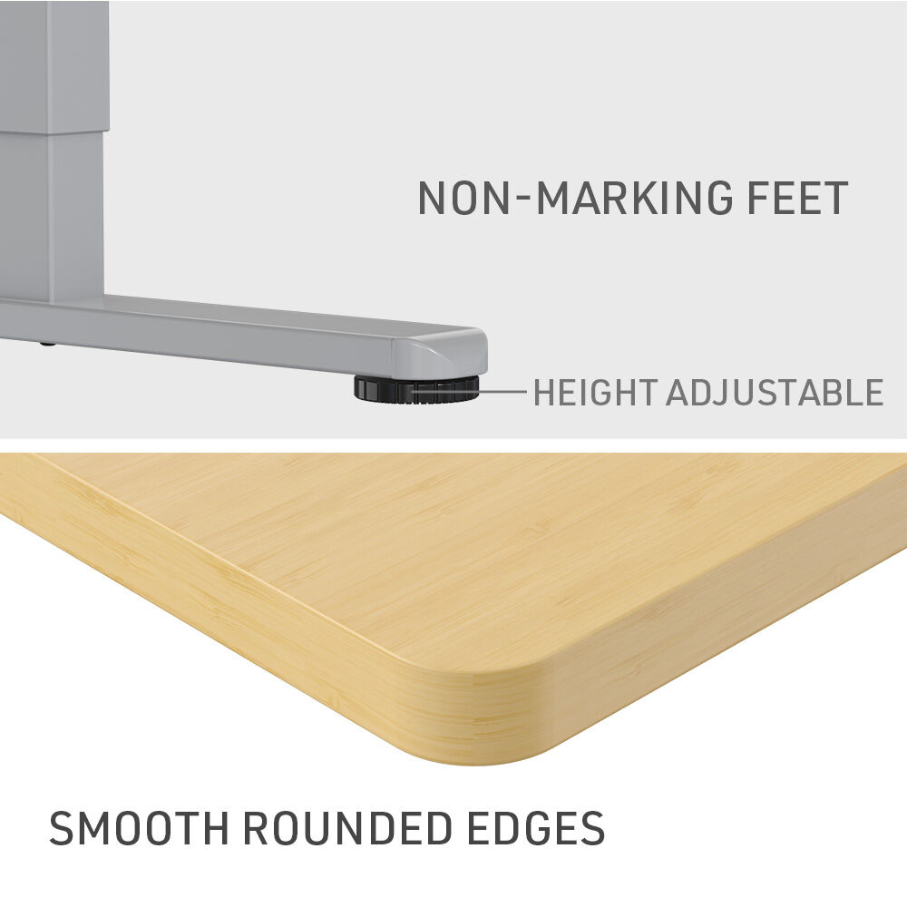 FORTIA Sit To Stand Up Standing Desk 120x60cm 72-118cm Electric Height Adjustable 40kg Rated White Oak Style/Silver Frame