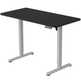 FORTIA Sit To Stand Up Standing Desk 140x60cm 72-118cm Electric Height Adjustable 40kg Rated Black/Silver Frame