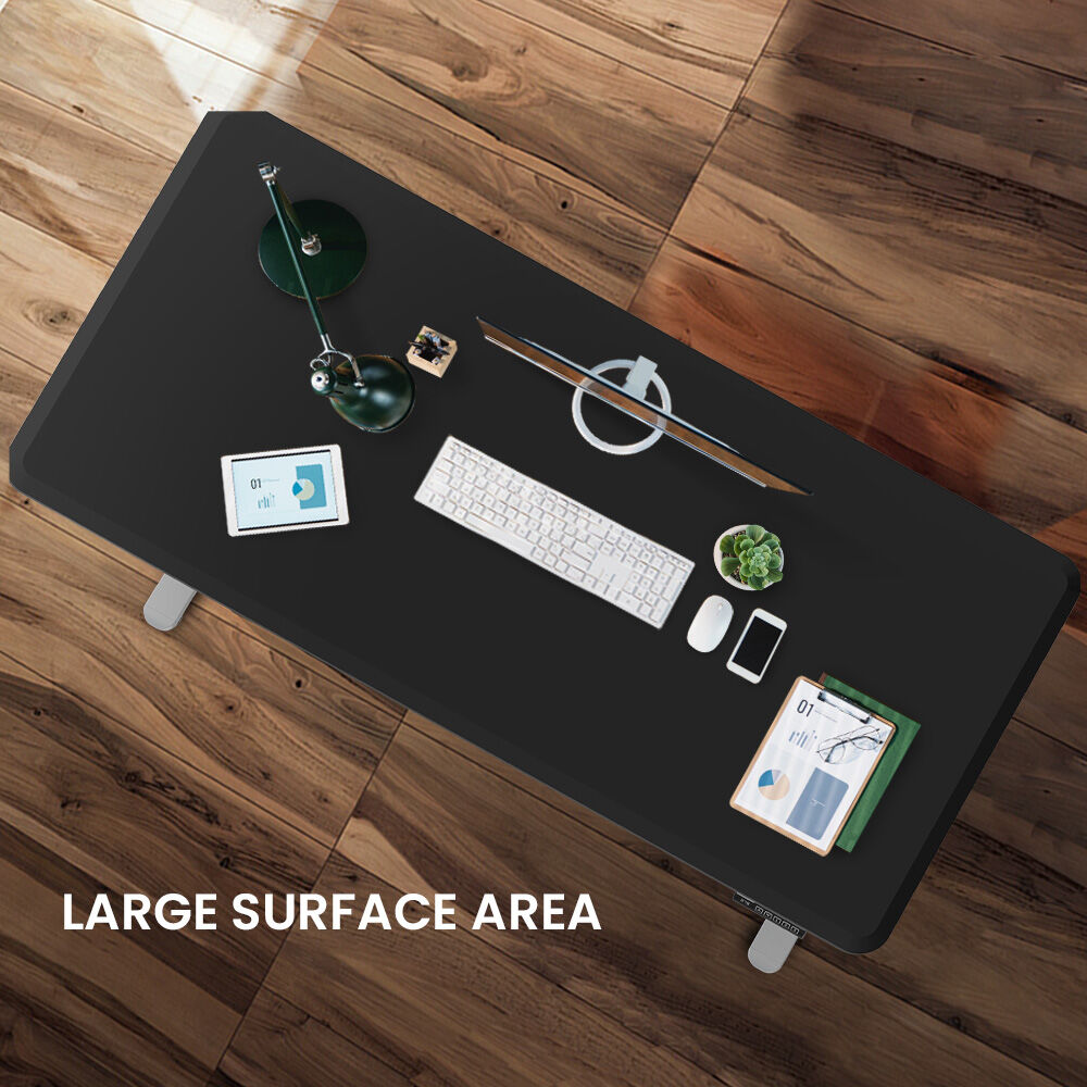 FORTIA Sit To Stand Up Standing Desk 150x68cm 72-118cm Electric Height Adjustable 50kg Rated Black/Silver Frame