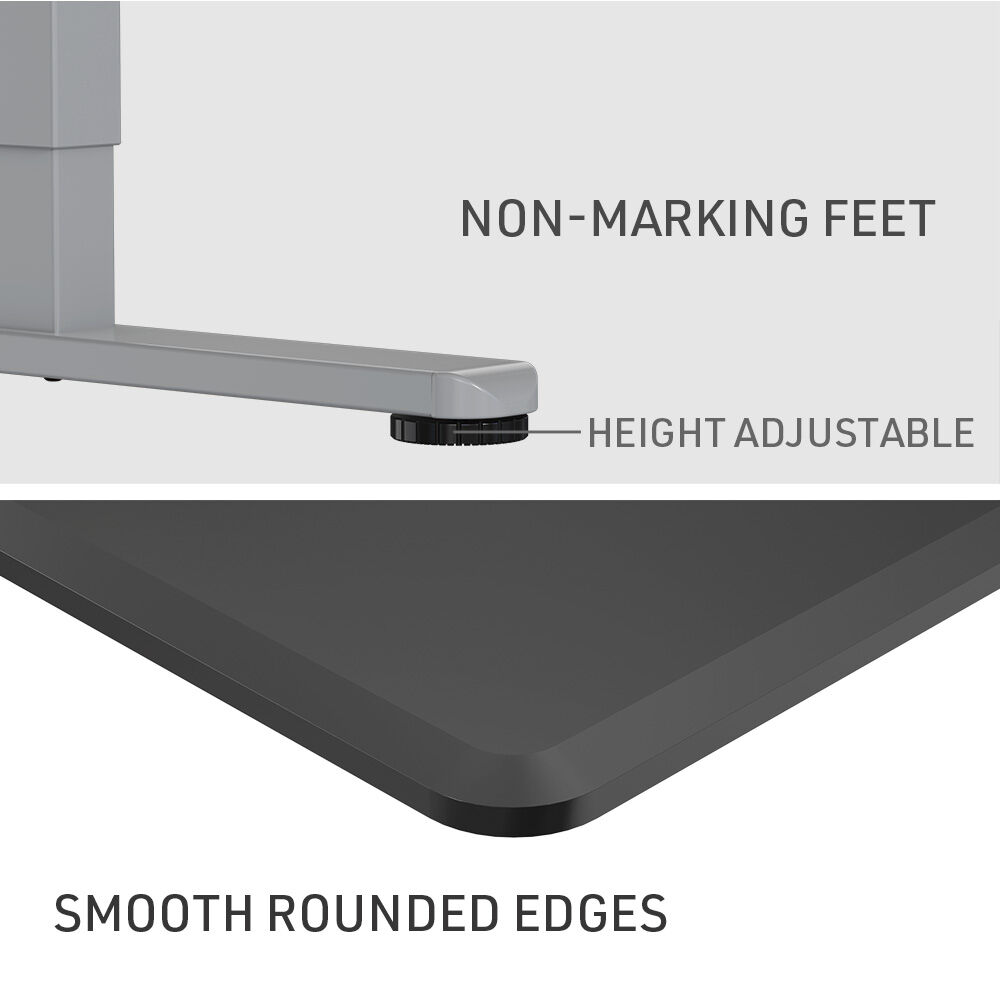 FORTIA Sit To Stand Up Standing Desk 150x68cm 72-118cm Electric Height Adjustable 50kg Rated Black/Silver Frame