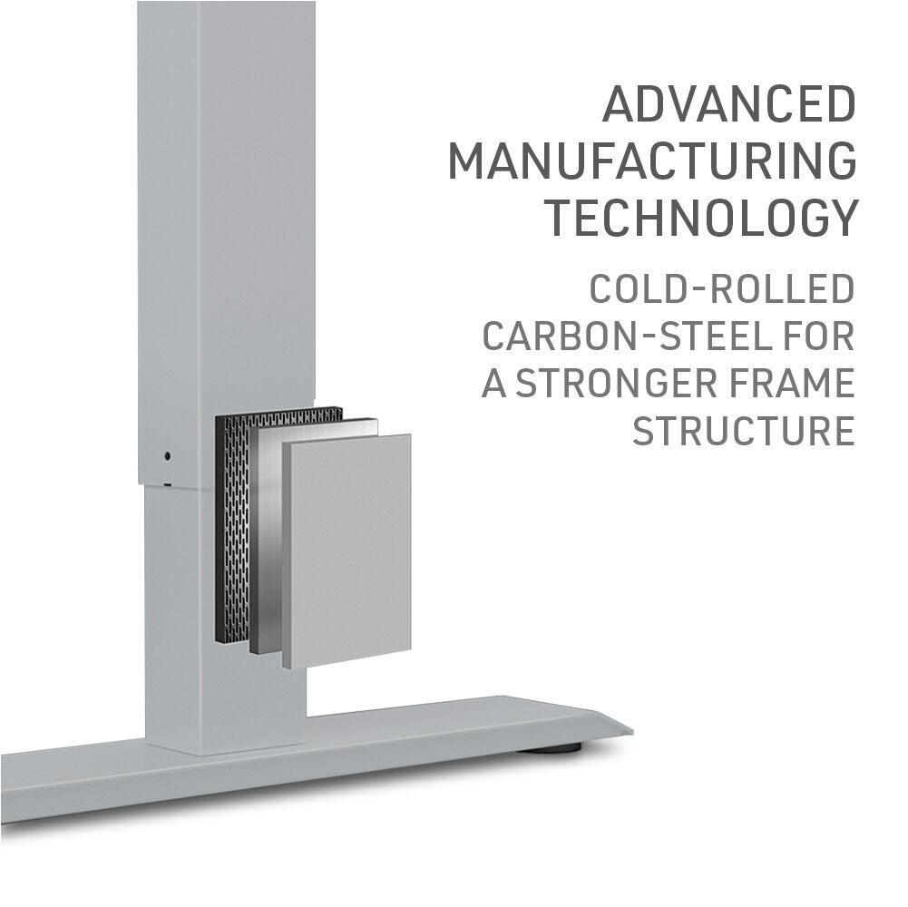 FORTIA Sit To Stand Up Standing Desk 150x68cm 72-118cm Height Adjustable 50kg Rated White Oak Style/Silver Frame