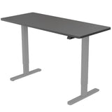 FORTIA Sit Stand Standing Desk 120x60cm 72-118cm Height Adjustable 70kg Load Black/Silver Frame