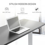 FORTIA Sit Stand Standing Desk 120x60cm 72-118cm Height Adjustable 70kg Load Black/Silver Frame - Extra Image