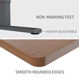 Fortia Sit To Stand Up Standing Desk 120x60cm 72-118cm Electric Height Adjustable 70kg Load Walnut Style/Black Frame - Extra Image