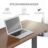 Fortia Sit To Stand Up Standing Desk 120x60cm 72-118cm Electric Height Adjustable 70kg Load Walnut Style/Black Frame - Extra Image