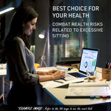 Fortia Sit To Stand Up Standing Desk 120x60cm 72-118cm Electric Height Adjustable 70kg Load Walnut Style/Silver Frame - Side View