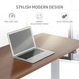 Fortia Sit To Stand Up Standing Desk 120x60cm 72-118cm Electric Height Adjustable 70kg Load Walnut Style/Silver Frame - Extra Image
