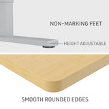Fortia Sit To Stand Up Standing Desk 120x60cm 72-118cm Electric Height Adjustable 70kg Load White Oak Style/Silver Frame - Extra Image