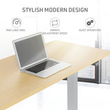 Fortia Sit To Stand Up Standing Desk 120x60cm 72-118cm Electric Height Adjustable 70kg Load White Oak Style/Silver Frame - Extra Image