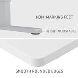Fortia Sit To Stand Up Standing Desk 120x60cm 72-118cm Electric Height Adjustable 70kg Load White/Silver Frame - Extra Image