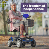 EQUIPMED Mobility Scooter Electric Motorised 4 Wheel Power Portable Folding - Side View