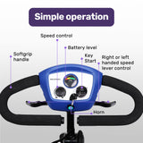EQUIPMED Mobility Scooter Electric Motorised 4 Wheel Power Portable Folding - Top-Down View