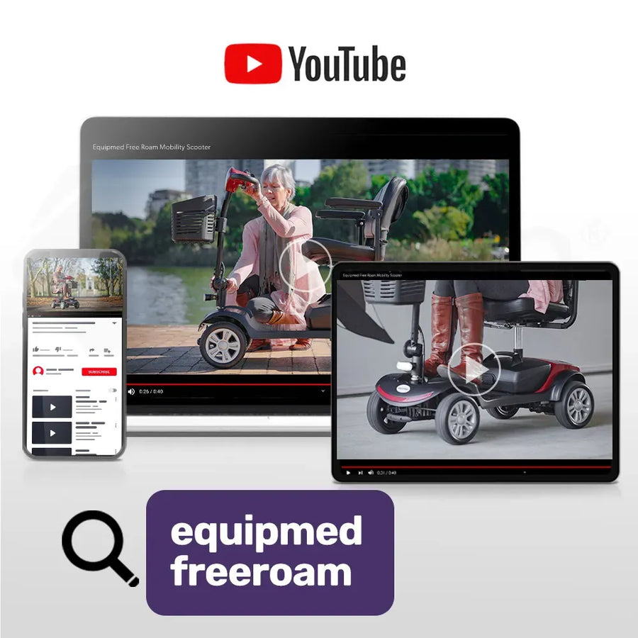 EQUIPMED Mobility Scooter Electric Motorised Power Portable 4 Wheel Folding