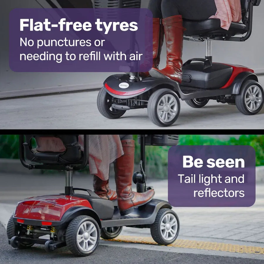 EQUIPMED Mobility Scooter Electric Motorised Power Portable 4 Wheel Folding