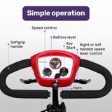 EQUIPMED Mobility Scooter Electric Motorised Power Portable 4 Wheel Folding - Top-Down View