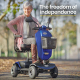 EQUIPMED Electric Mobility Scooter For Elderly Motorized Riding Older Adults Aid Portable E-Scooter - Side View