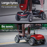 EQUIPMED Mobility Scooter For Elderly Motorized Electric Older Adults 4 Riding - Low Angle