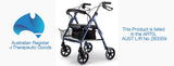EQUIPMED Rollator Walker Walking Frame Wheels Mobility Elderly Seat 4 Seniors - Top-Down View