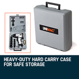 UNIMAC Air Impact Wrench Kit 17pc 1/2 Rattle Gun Set Socket Pneumatic Metric - 45-Degree Angle