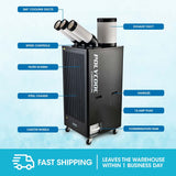 POLYCOOL 6.5kW Portable Industrial Spot Cooler, with Triple Cooling Ducts, 15A Plug - Front View