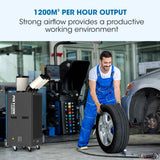 POLYCOOL 6.5kW Portable Industrial Spot Cooler, with Triple Cooling Ducts, 15A Plug - Side View