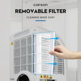 CARSON 3-in-1 Portable Air Conditioner Dehumidifier Fan Cooler Aircon 7000 BTU - Low Angle