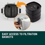 PROTEGE Aquarium External Canister Fish Tank Pump Pond Pressure Filter Garden 1250 L/H - Front View